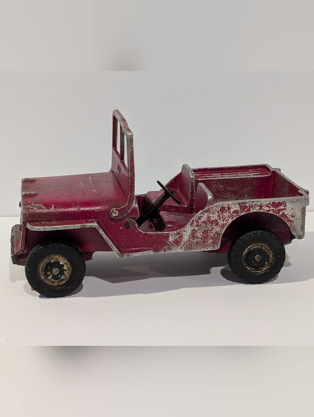 Vintage 1940's Al-Toy Cast Aluminum Willy's Jeep HA-94 10 Inches - Htf - Neat!
